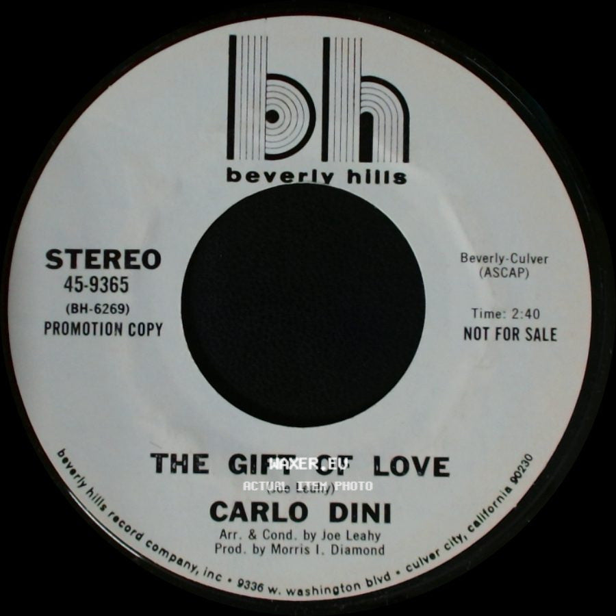 Carlo Dini - The Gift Of Love / The Summer Knows side A