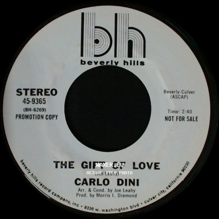Carlo Dini - The Gift Of Love / The Summer Knows side A