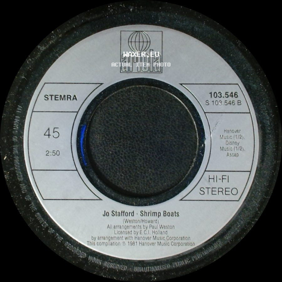 Jo Stafford - Thank You For Calling, Goodbye / Shrimp Boats side B