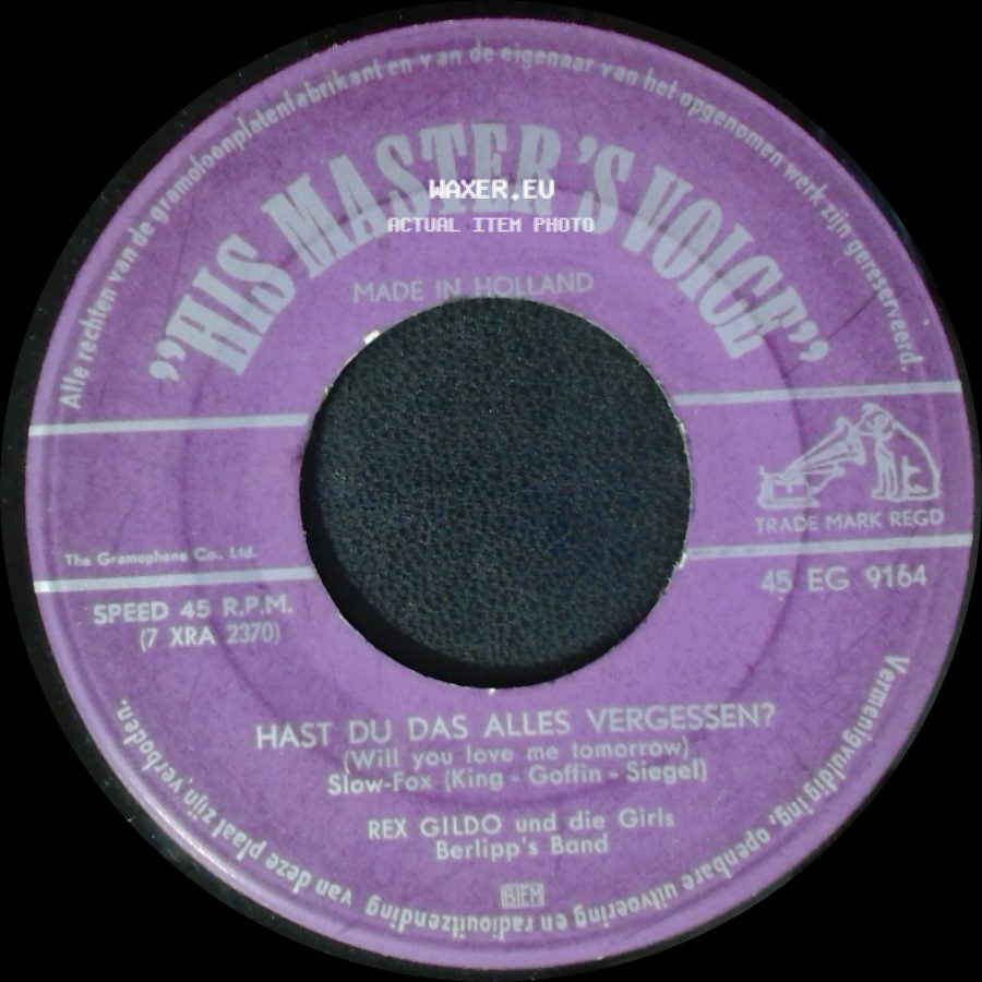 Rex Gildo Und Die Girls / Rex Gildo - Hast Du Das Alles Vergessen? / Zarina side A