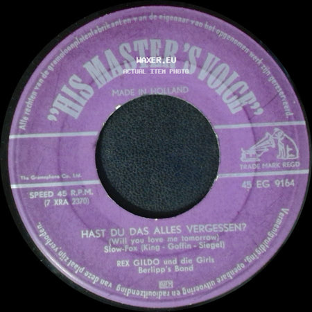 Rex Gildo Und Die Girls / Rex Gildo - Hast Du Das Alles Vergessen? / Zarina side A