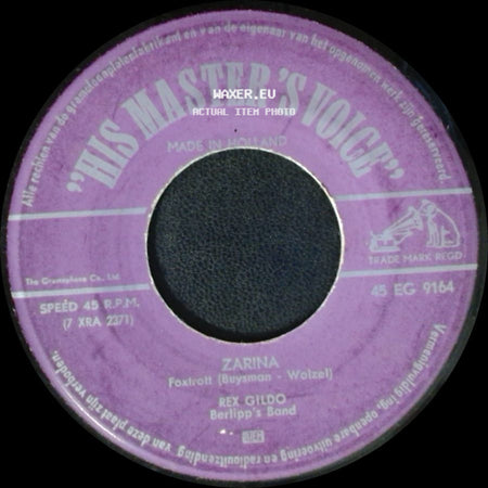 Rex Gildo Und Die Girls / Rex Gildo - Hast Du Das Alles Vergessen? / Zarina side B
