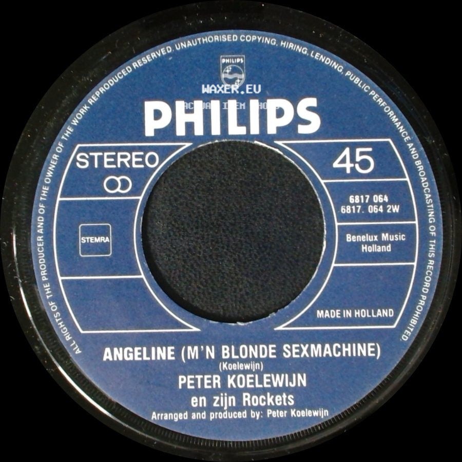 Peter Koelewijn En Zijn Rockets - Speel Die Dans / Angeline (M'n Blonde Sexmachine) side B