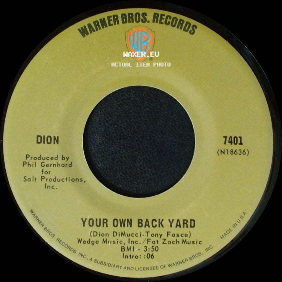 Dion - Sit Down, Old Friend / Your Own Back Yard side B
