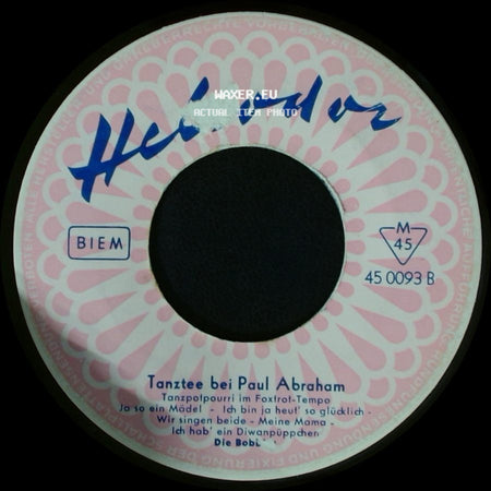 Die Bobbies - Tanztee Bei Paul Abraham / Tanztee Bei Paul Abraham side B