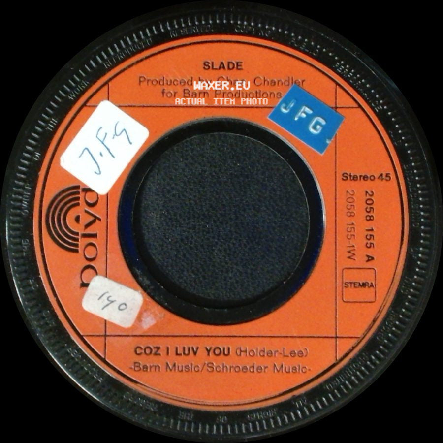 Slade - My Life Is Natural / Coz I Luv You side B