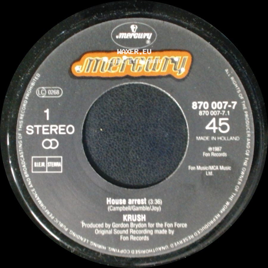Krush - House Arrest / Jack's Back (3:06) side A