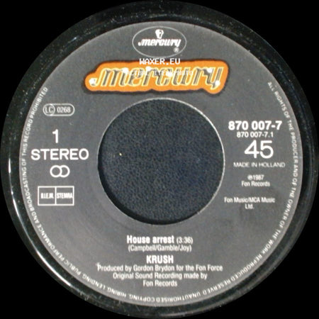 Krush - House Arrest / Jack's Back (3:06) side A