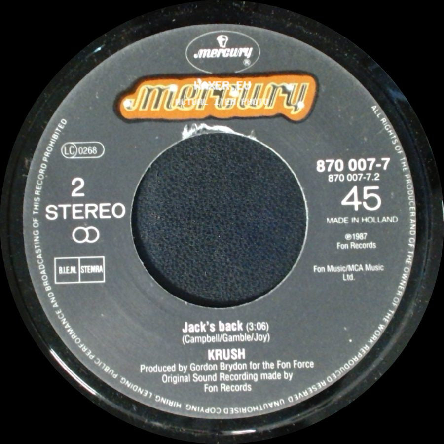 Krush - House Arrest / Jack's Back (3:06) side B