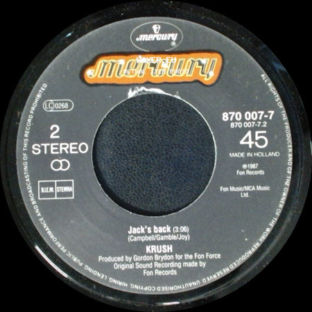 Krush - House Arrest / Jack's Back (3:06) side B
