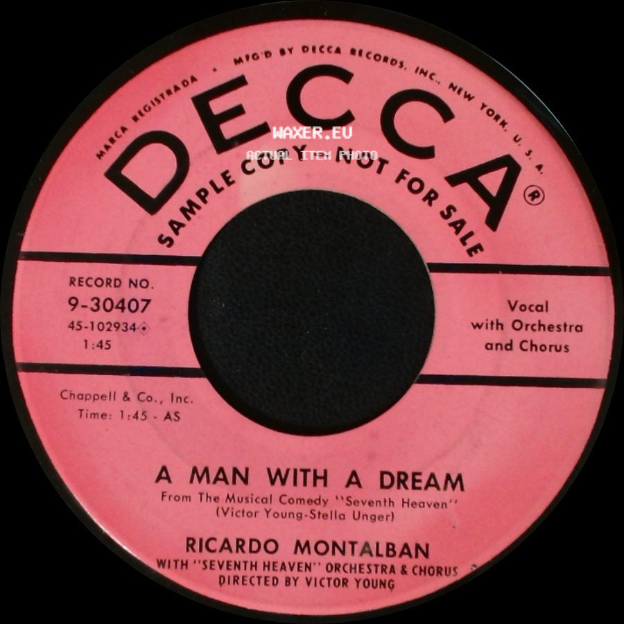 Ricardo Montalban - Miss You Kiss / A Man With A Dream side B