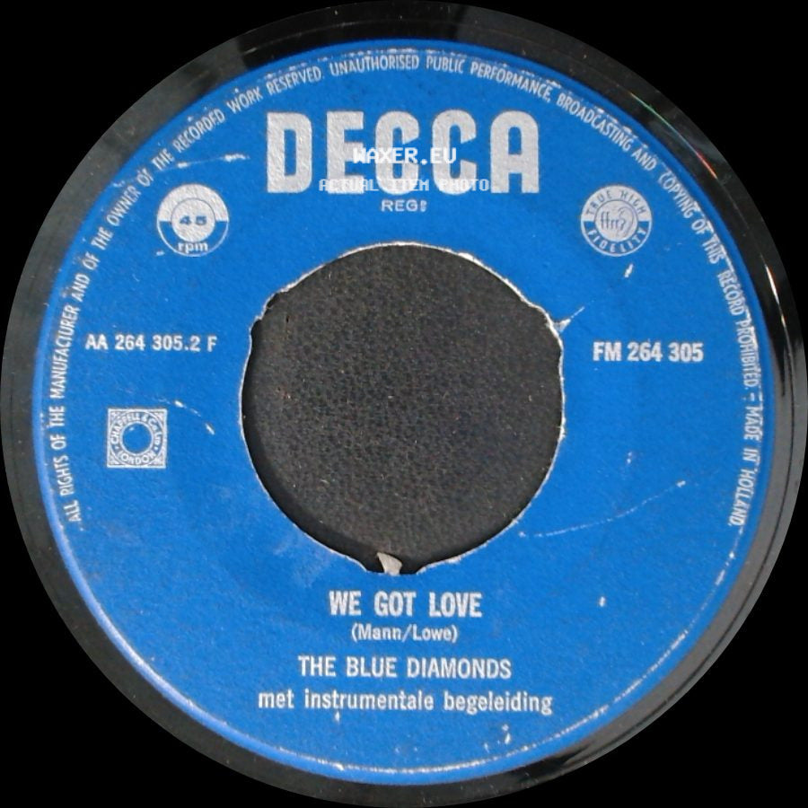 The Blue Diamonds - We Got Love / Oh Carol side A