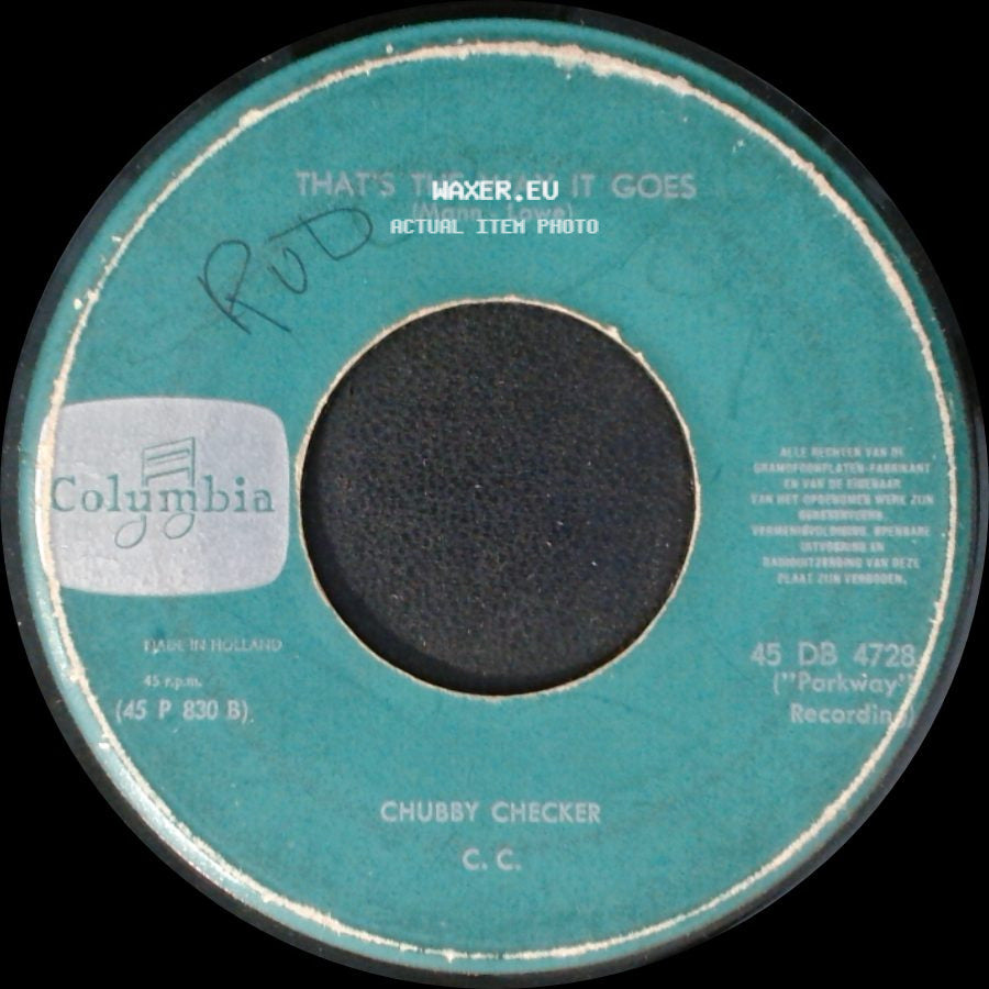 Chubby Checker - The Fly / That's The Way It Goes side B