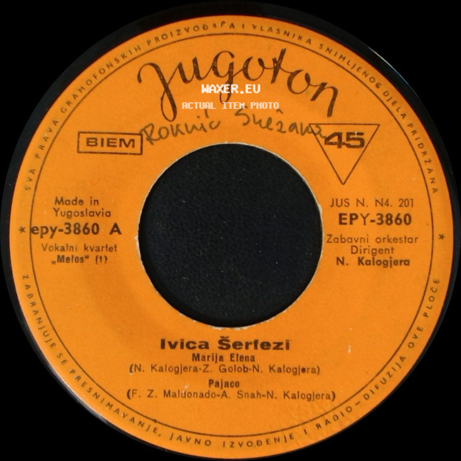 Ivica Šerfezi - Marija Elena / U Tudini / Ruže Za Tebe side A