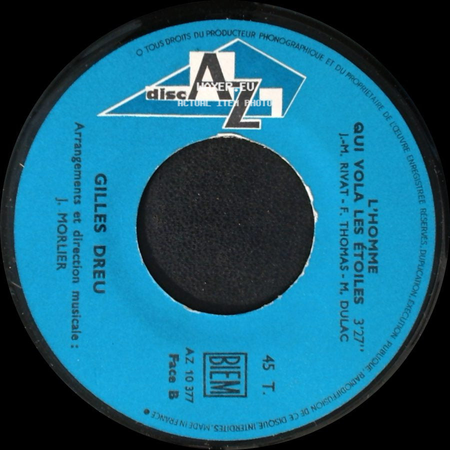 Gilles Dreu - Alouette / L'homme Qui Vola Les Étoiles side B