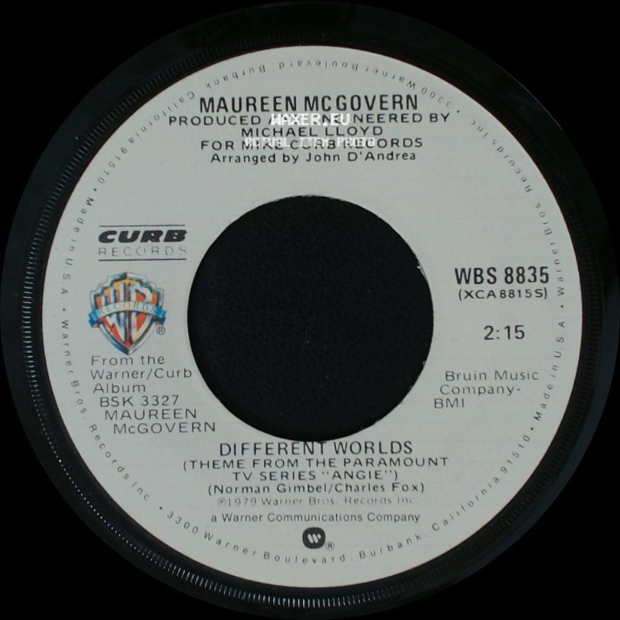 Maureen Mcgovern - Different Worlds (Theme From The Paramount Tv Series "Angie") / Carolina Moon side A
