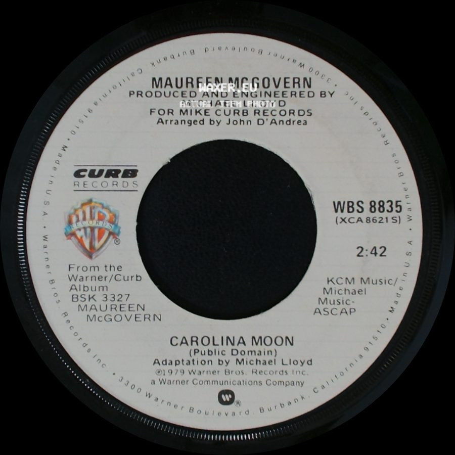 Maureen Mcgovern - Different Worlds (Theme From The Paramount Tv Series "Angie") / Carolina Moon side B