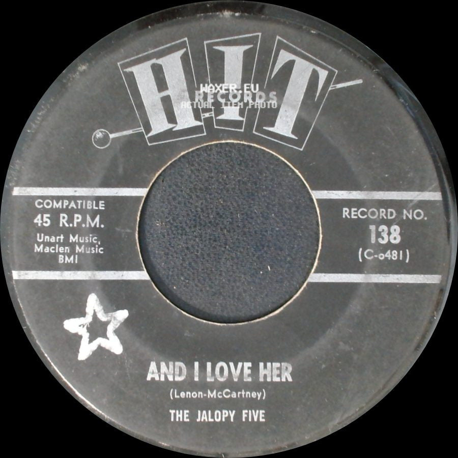Ed Hardin / The Jalopy Five - Such A Night / And I Love Her side B