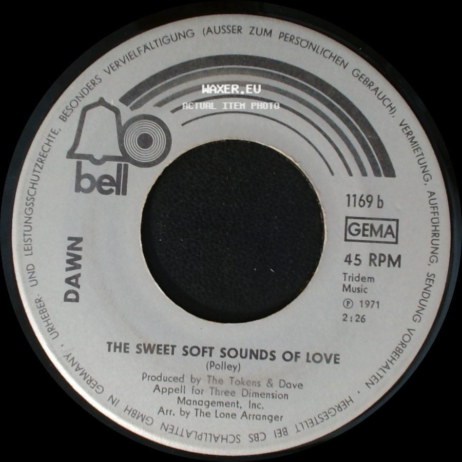 Dawn - What Are You Doing Sunday / The Sweet Soft Sounds Of Love side B