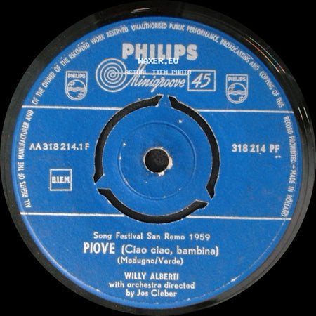 Willy Alberti - Piove (Ciao Ciao, Bambina) / Lì Per Lì side A