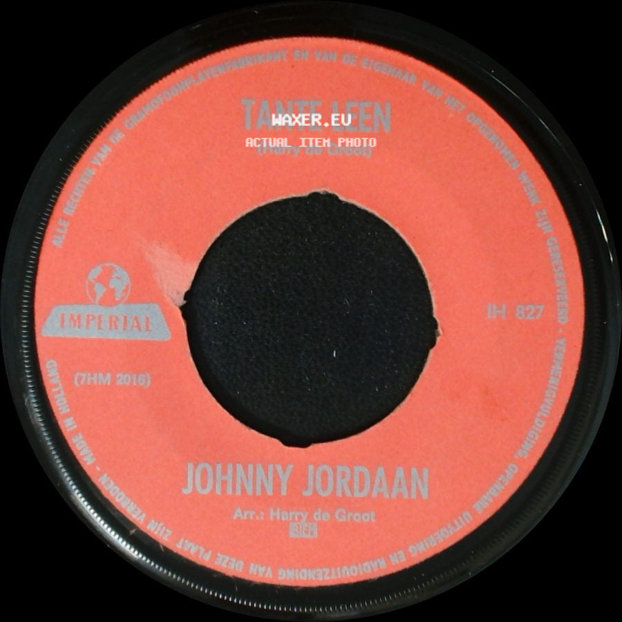 Johnny Jordaan - Tante Leen / Een Pikketanussie side A