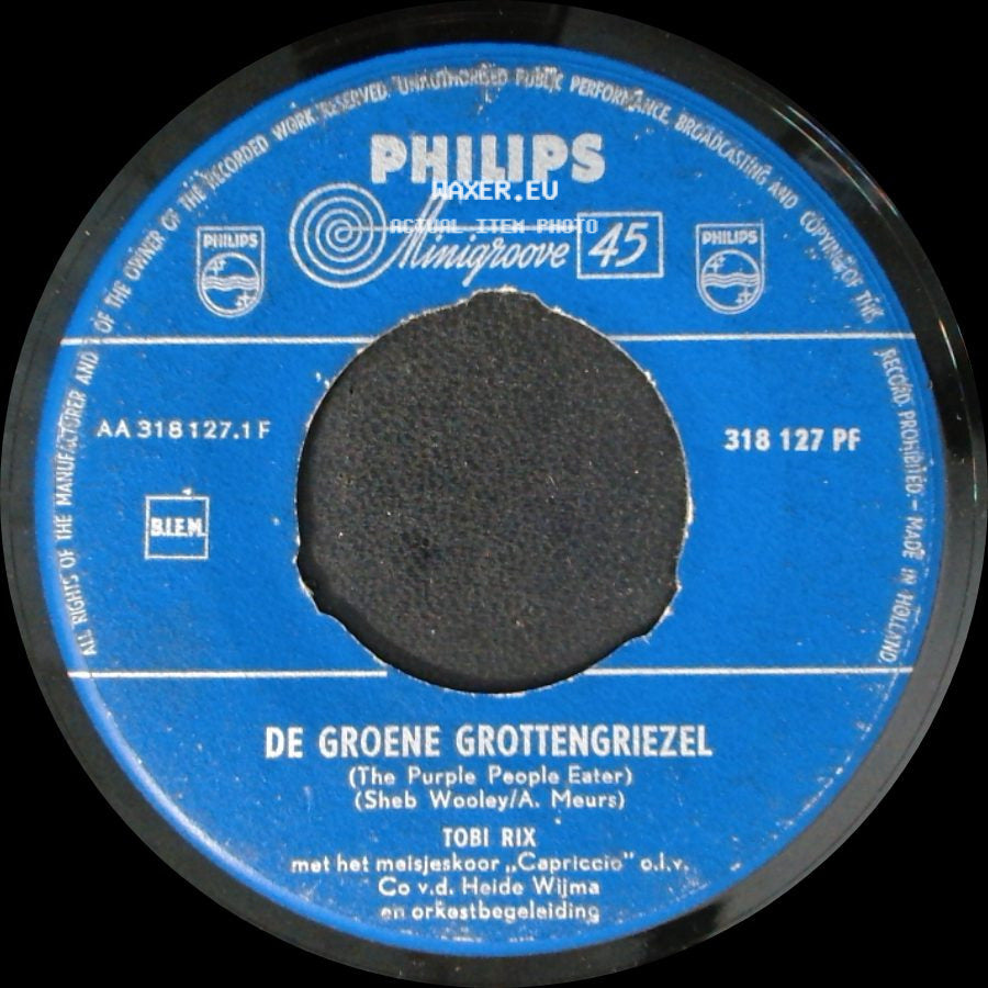 Tobi Rix - Zingende Voetballer / De Groene Grottengriezel side B