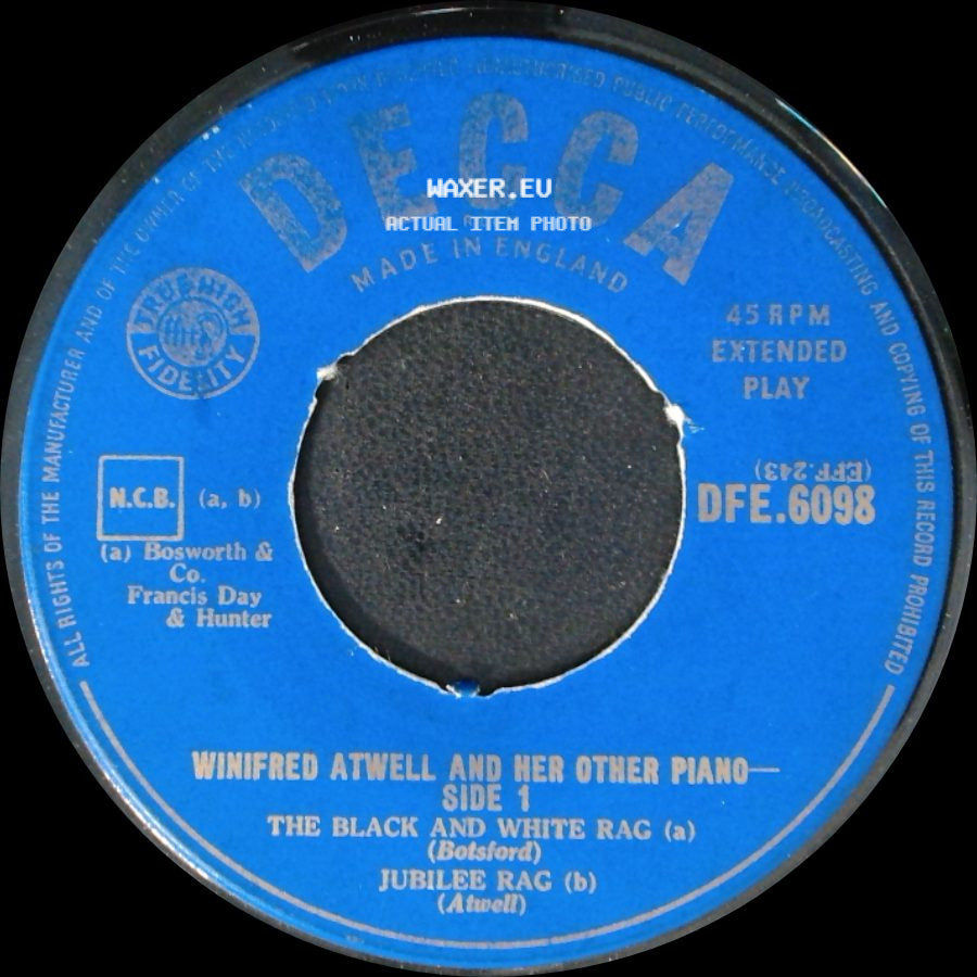 Winifred Atwell And Her Other Piano - Unknown Title A / Unknown Title B side A