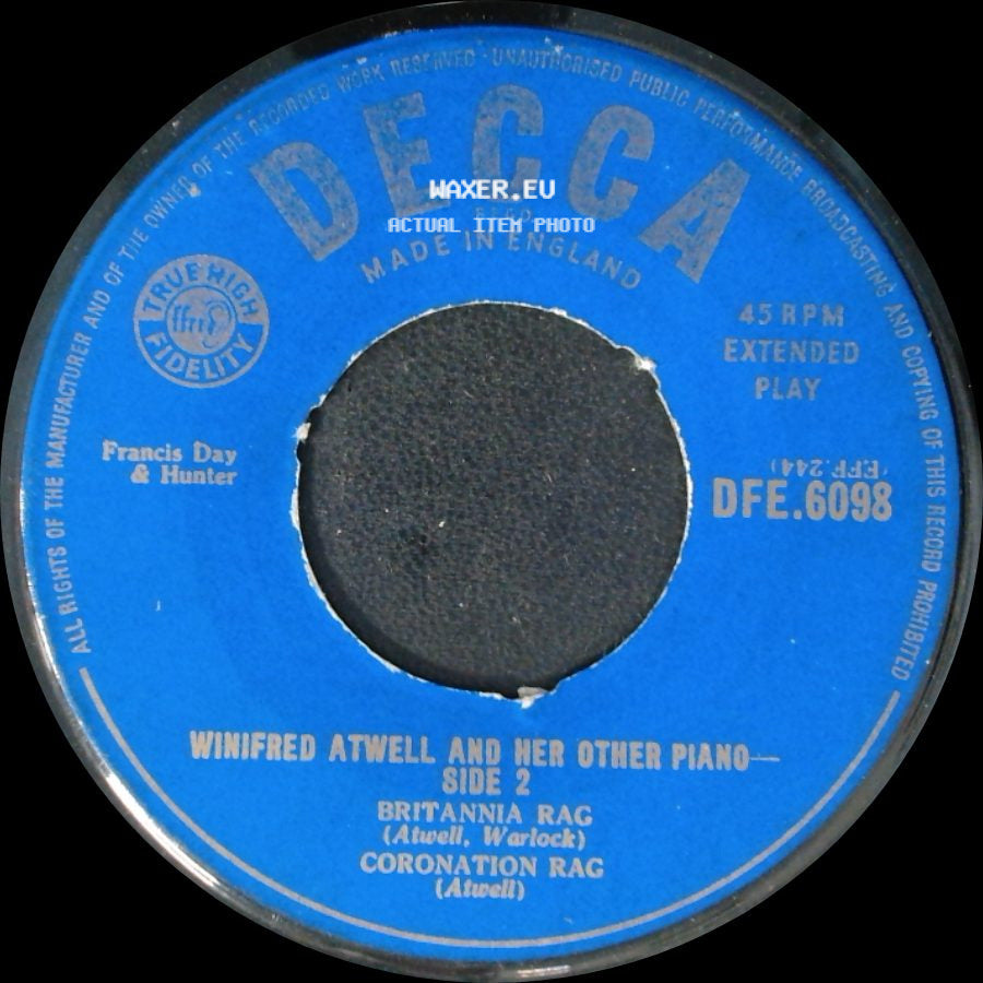 Winifred Atwell And Her Other Piano - Unknown Title A / Unknown Title B side B