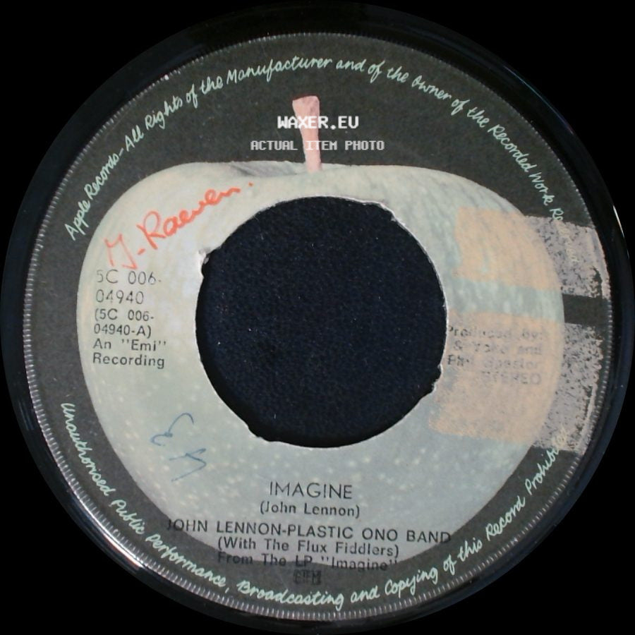 John Lennon Plastic Ono Band / John Lennon-Plastic Ono Band (With The Flux Fiddlers) - It's So Hard / Imagine side B