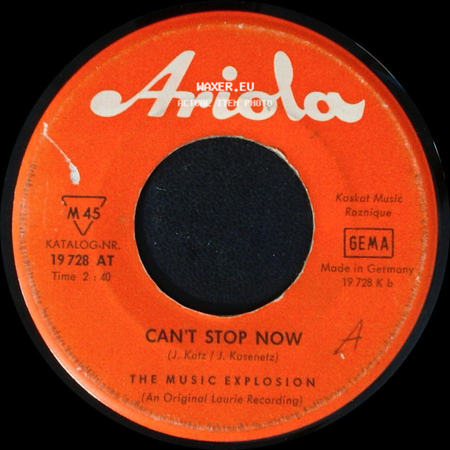 The Music Explosion - Can't Stop Now / Sunshine Games side A