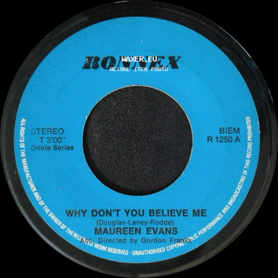 Maureen Evans - Why Don't You Believe Me / Please Understand side A