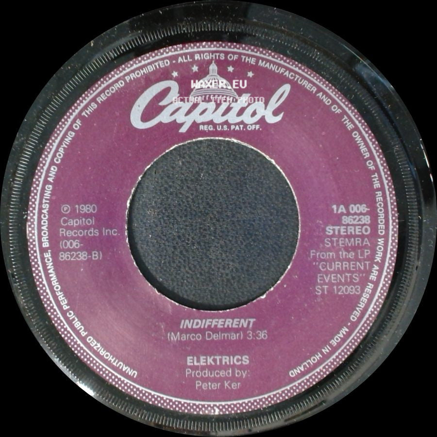 Elektrics - Some Lovin' Tonight / Indifferent side B