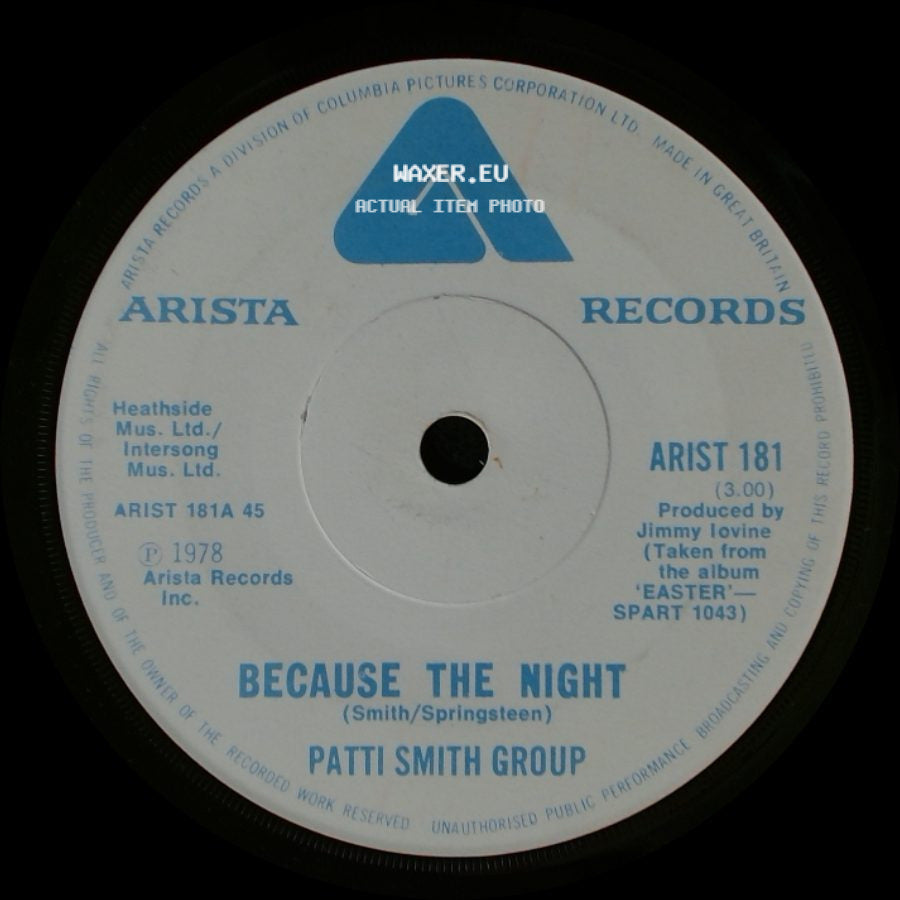 Patti Smith Group - Because The Night / God Speed side A