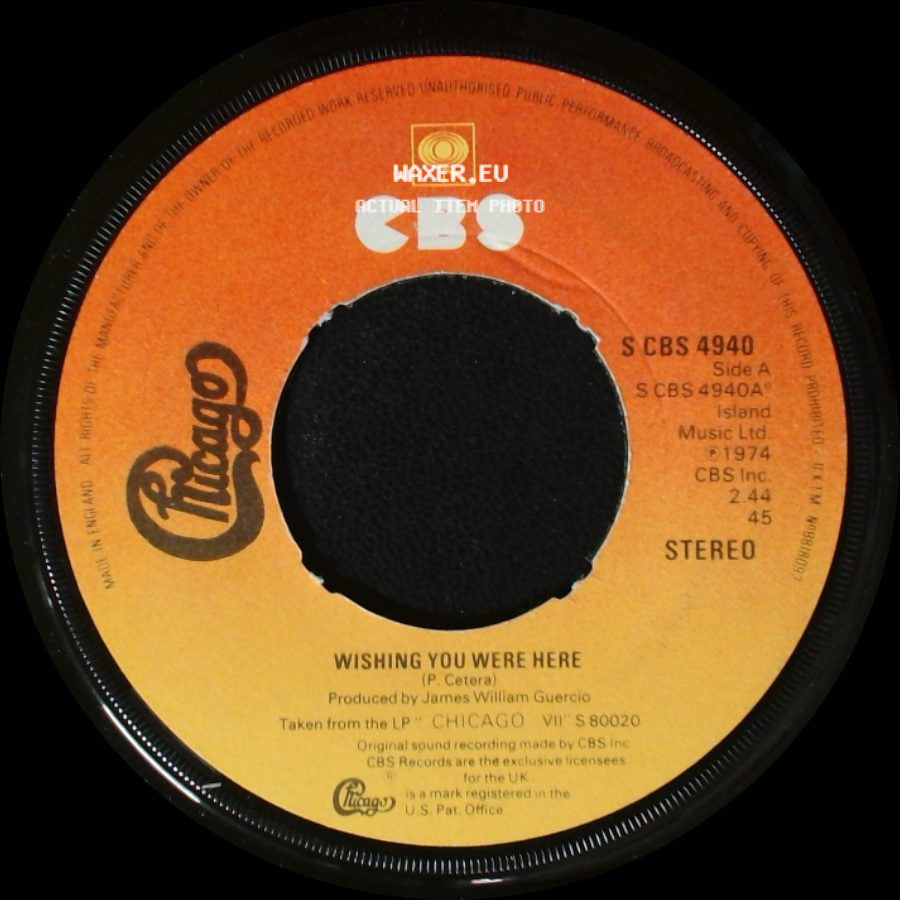 Chicago - Wishing You Were Here / Gently I'll Wake You side A