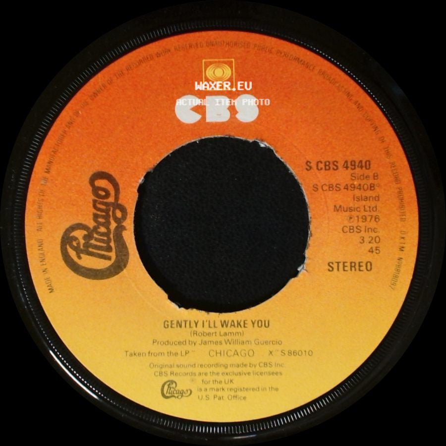 Chicago - Wishing You Were Here / Gently I'll Wake You side B