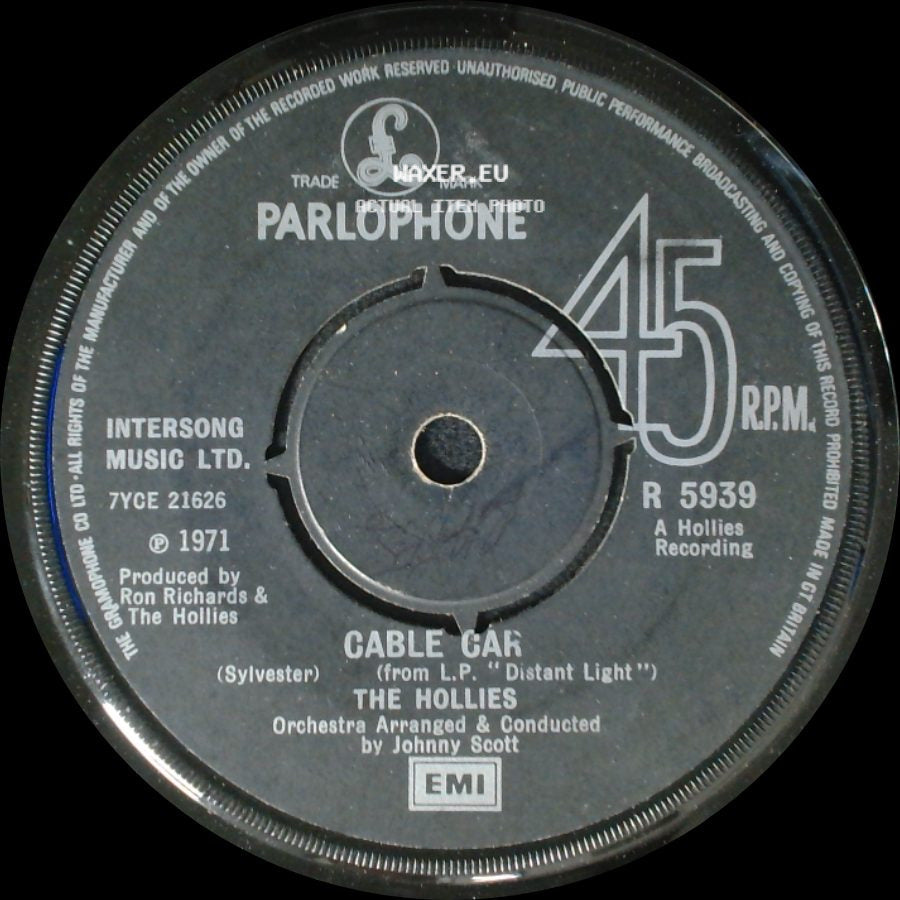 The Hollies - Long Cool Woman In A Black Dress / Cable Car side B
