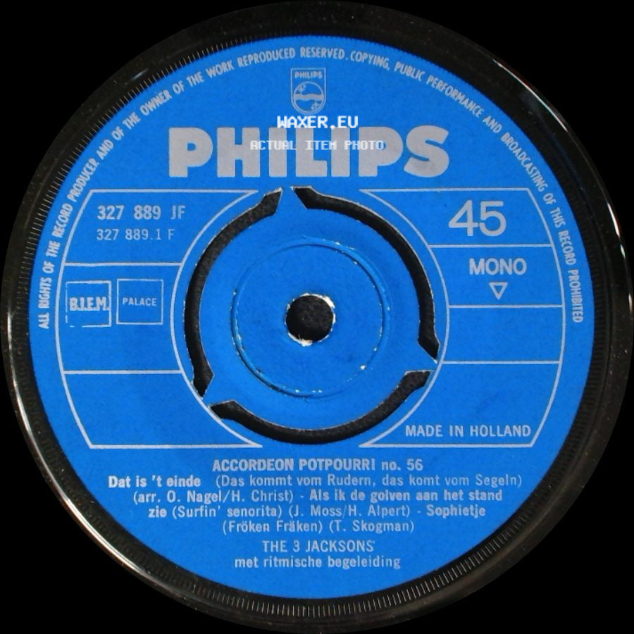 The 3 Jacksons - Accordeon Potpourri No. 56 / Accordéon Potpourri No. 56 side A