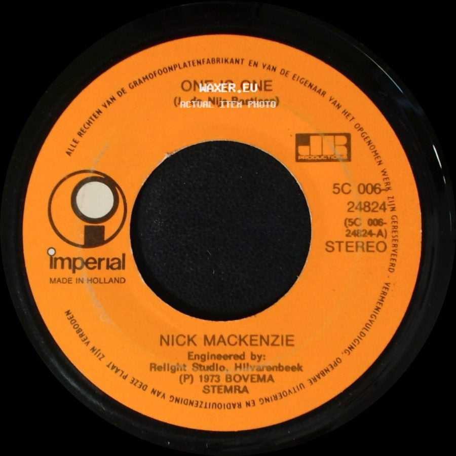 Nick Mackenzie - One Is One / A Little Bit Closer side A