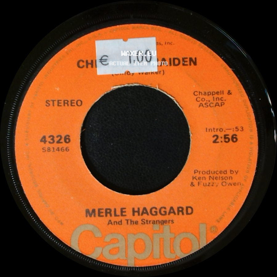 Merle Haggard And The Strangers - Unknown Title A / What Have You Got Planned Tonight Diana side A
