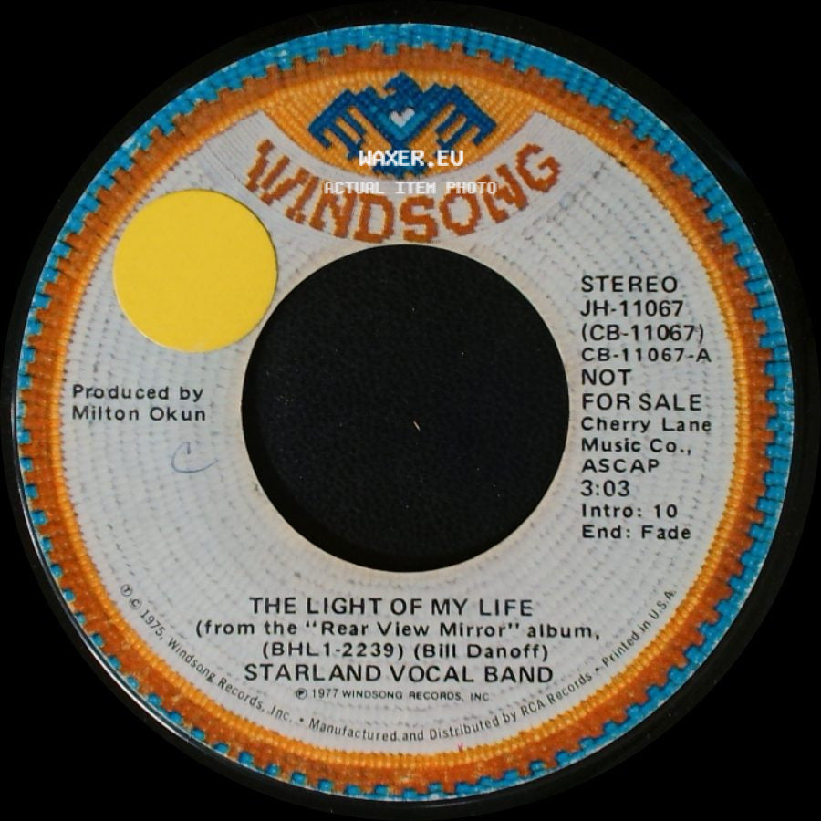 Starland Vocal Band - The Light Of My Life / The Light Of My Life side A