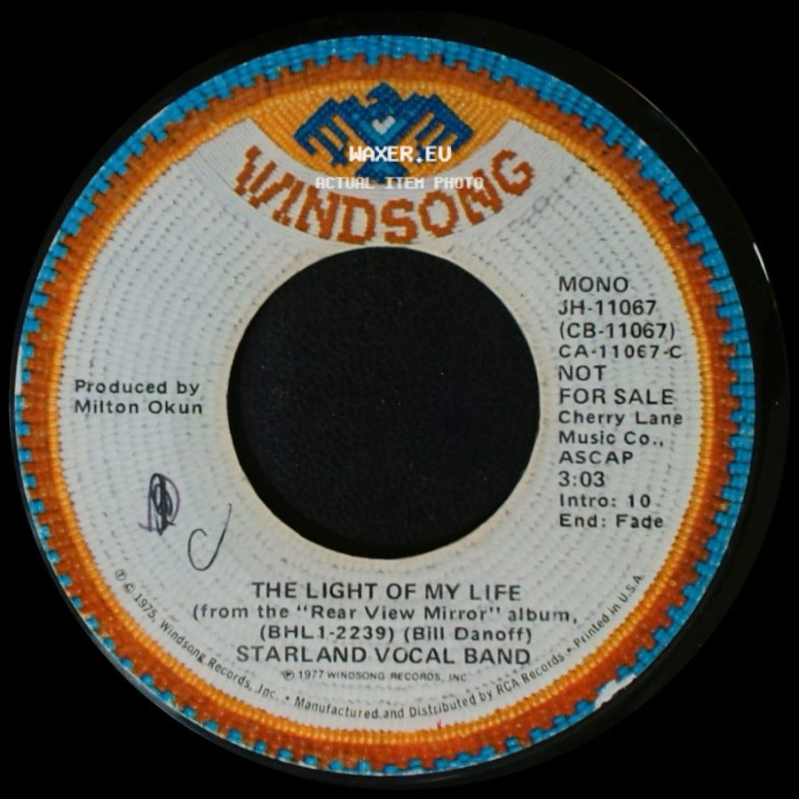 Starland Vocal Band - The Light Of My Life / The Light Of My Life side B