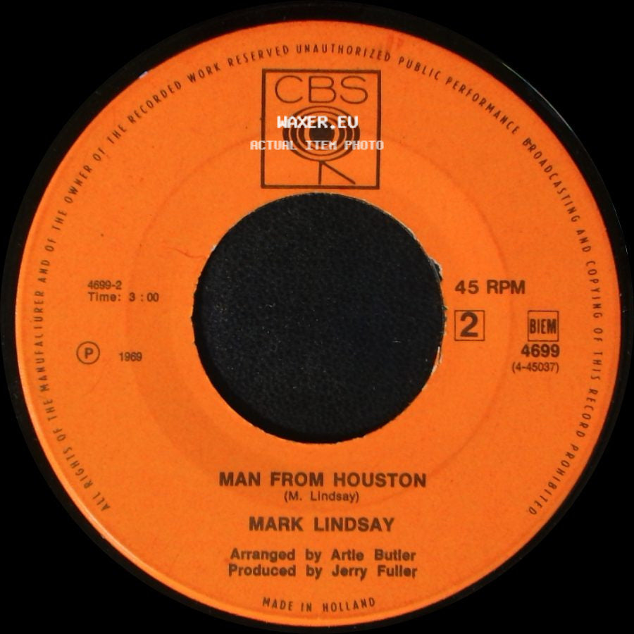 Mark Lindsay - Arizona / Man From Houston side B