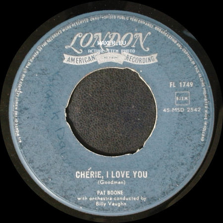 Pat Boone - Sugarmoon / Chérie, I Love You side B