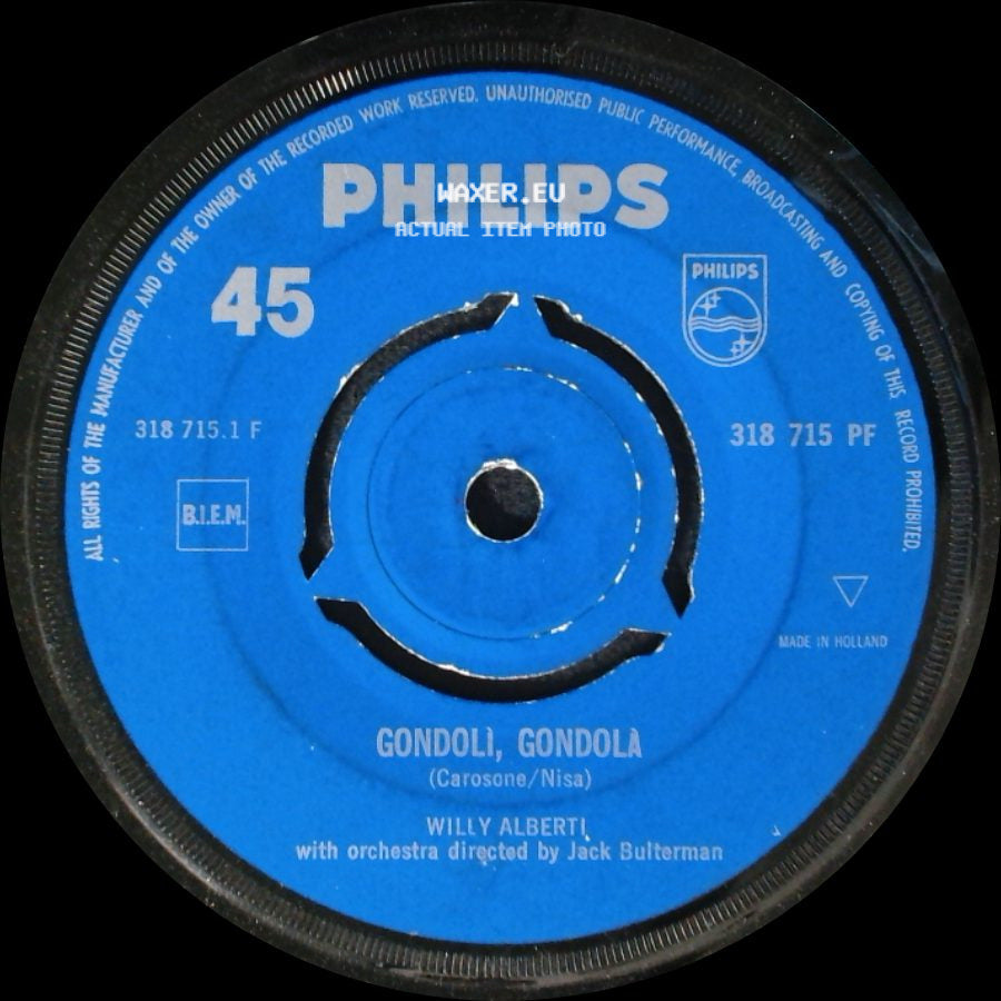 Willy Alberti - Tango Italiano / Gondoli, Gondola side B