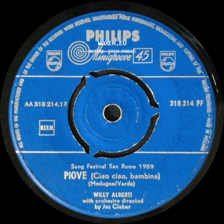 Willy Alberti - Li Per Li / Piove (Ciao Ciao, Bambina) side B