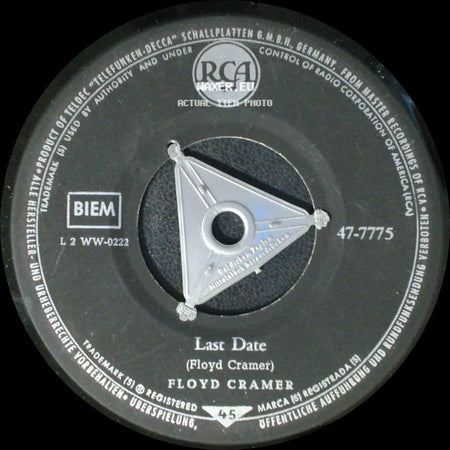 Floyd Cramer - Sweetie Baby / Last Date side B