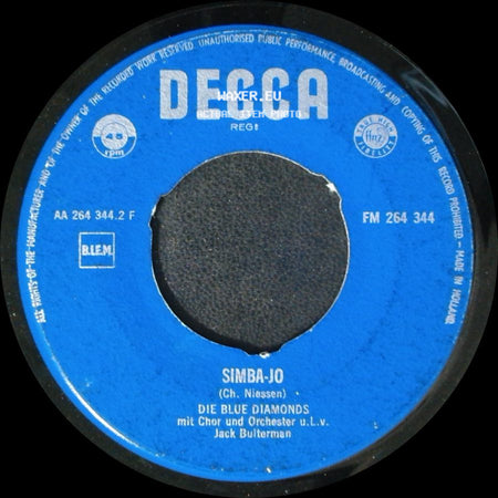 Die Blue Diamonds - Simba-Jo / Itsy Bitsy Teenie Weenie Honolulu-Strand-Bikini side A