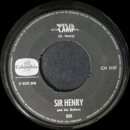 Sir Henry And His Butlers - Pretty Style / Camp (O. Henry) side B