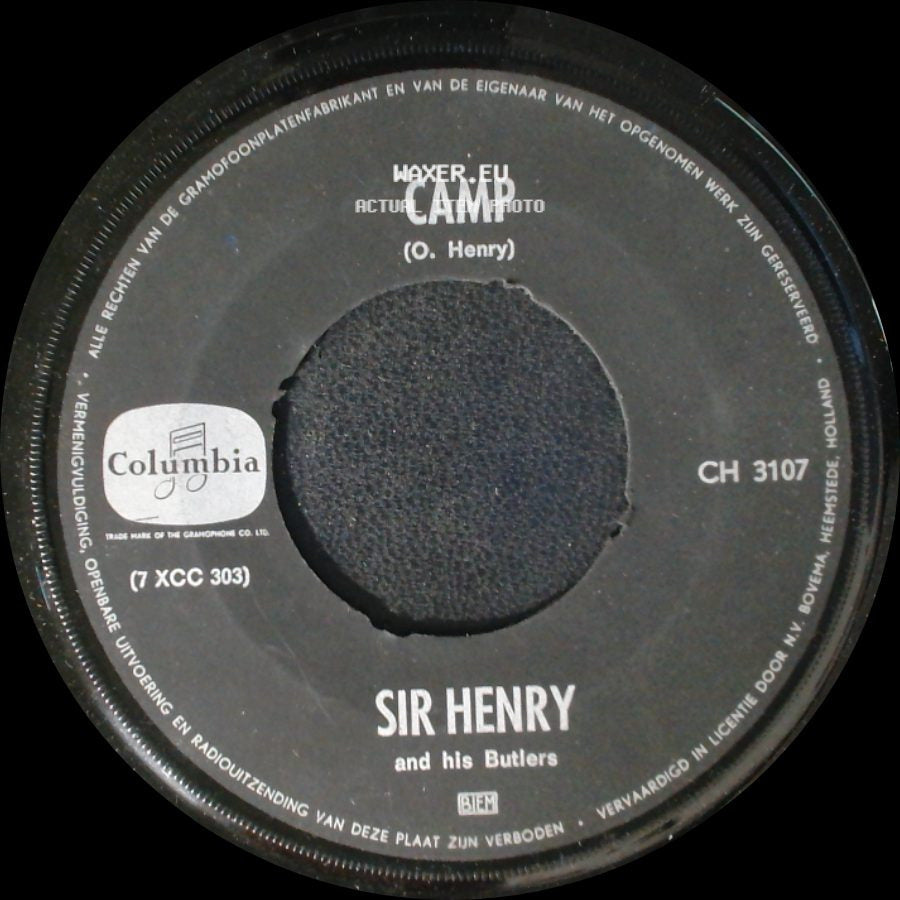 Sir Henry And His Butlers - Pretty Style / Camp (O. Henry) side B