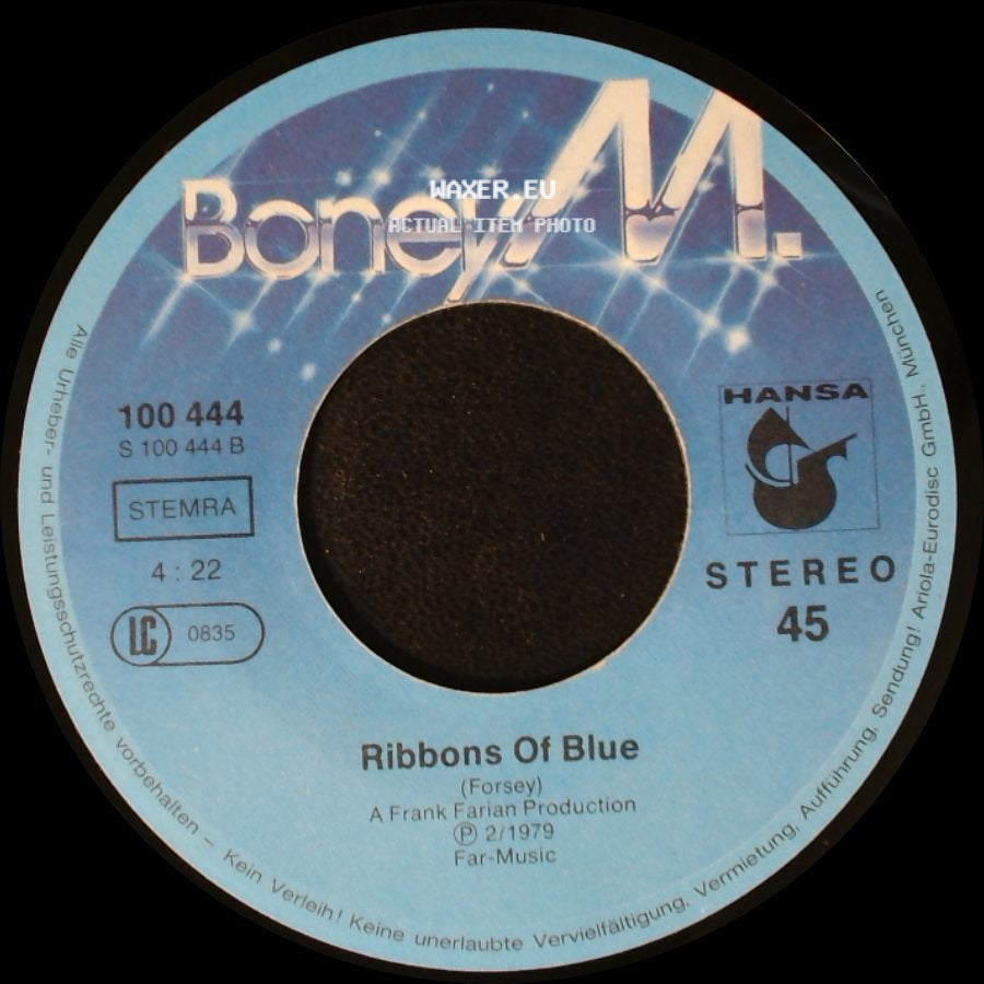 Boney M. - Hooray! Hooray! It's A Holi-Holiday / Ribbons Of Blue side B
